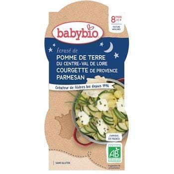 Babybio Ecrasé de Pomme de Terre Courgette Parmesan 2x200g