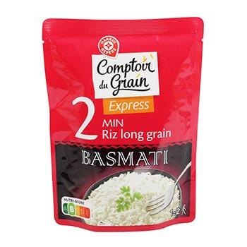 Riz Basmati Comptoir du Grain Prêt en 2 min - 250g