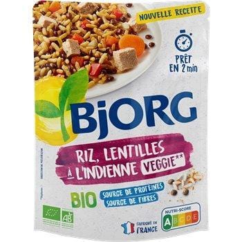Riz lentilles Bio Bjorg A l'indienne - 220g