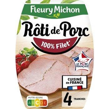 Rôti de porc cuit Fleury Michon supérieur x4 - 160g