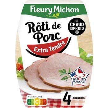 Rôti porc Fleury Michon Extra tendre - x4 - 160g