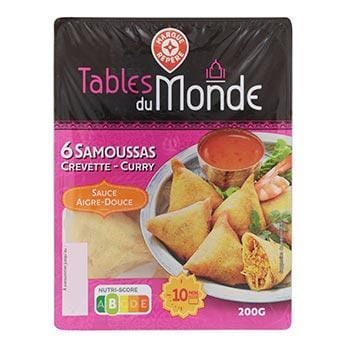 Samoussa Tables du Monde Crevette curry - x6 - 200g