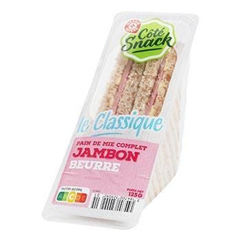 Sandwich Côté Snack Jambon beurre - 125g