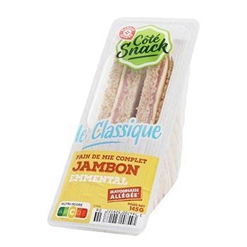 Sandwich Côté Snack Jambon emmental - 145g