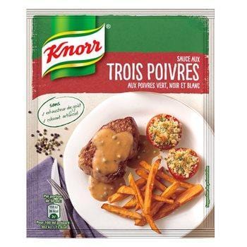 Sauce aux 3 Poivres Knorr Poivres gris verts blancs 28g