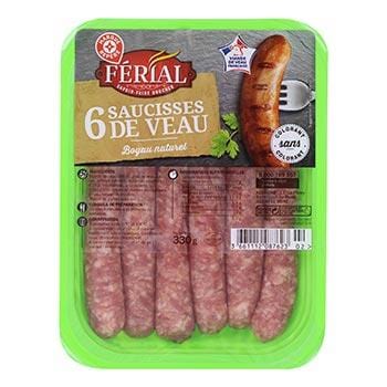 Ferial Sauccisses de Veau (x6) 330g