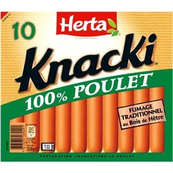 Saucisses Knacki Herta Poulet x10 - 350g