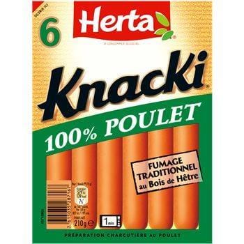 Saucisses Knacki Herta Poulet x6 - 210g