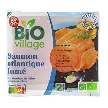 Saumon fumé Bio Village Atlantique - 2 tranches - 65g