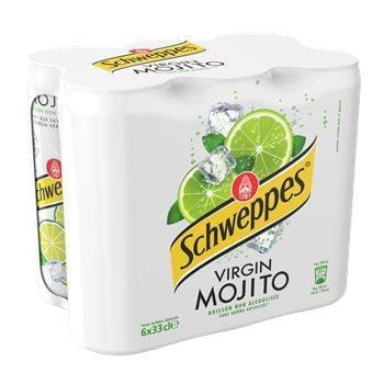 Soda aux fruits Schweppes Mojito slim - 6x33cl