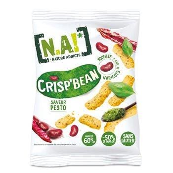 Soufflés à base de haricot N.A! Crisp'Bean - Pesto - 50g