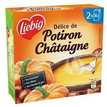 Soupe delice Liebig  Potiron/chataigne - 2x30cl