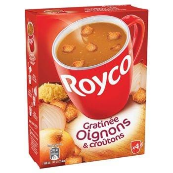 Soupe instantanée Royco  Oignons &amp; Croutons - 4x20cl