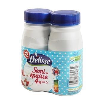 Spécialité laitière Délisse Semi-épaisse 4%mg - 2x25cl