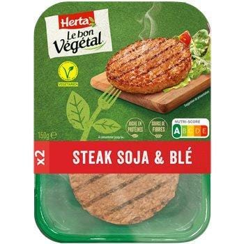 Herta - Le bon végétal steak végétal soja et blé (2x150g)