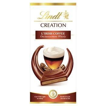Tablette chocolat au lait Lindt Irish Coffee - 150g
