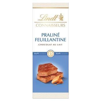 Tablette chocolat au lait Lindt Praliné feuillantine - 120g