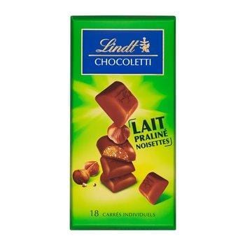 Tablette chocolat au lait Lindt Praline / Noisette - 100g