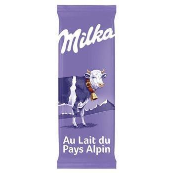 Tablette chocolat au lait Milka Au lait du pays Alpin - 200g