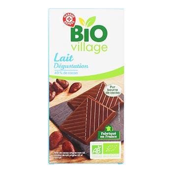 Tablette chocolat Bio Village Chocolat au lait - 100g
