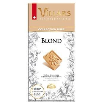 Tablette chocolat blanc Villars au lait caramélisé - 100g