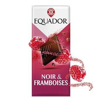 Tablette chocolat Equador Noir framboise 100g