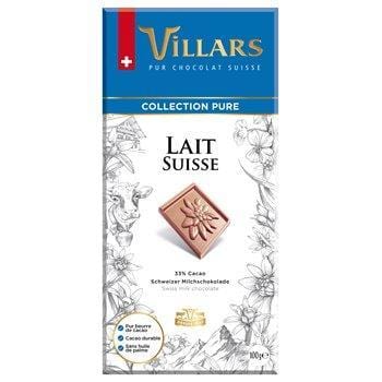 Tablette chocolat Villars Chocolat au Lait Suisse - 100g