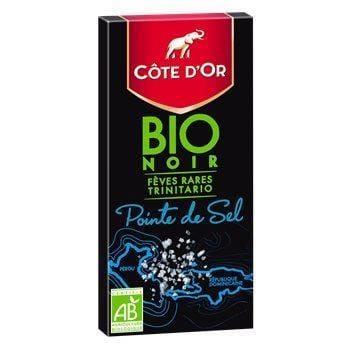 Tablette de chocolat Côte d'Or Noir, fleur de sel - 90g