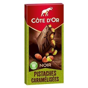 Cote D'Or Chocolat Noir Pistache Caramélisées 180g