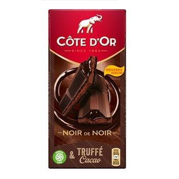 Tablette de chocolat Côte d'Or Truffe noir coeur coulant 190g