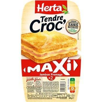 Tendre Croc' Herta Maxi Fromage Jambon - 2x150g