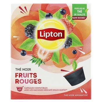 Thé noir Fruits rouges Lipton Compatible Dolce Gusto - 33g