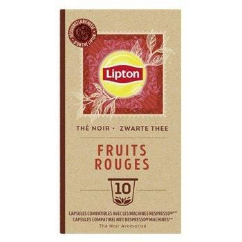 Thé noir Lipton - 10 capsules Fruits rouges - 25g
