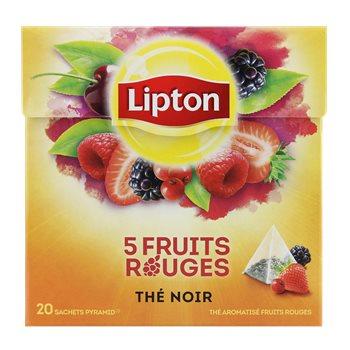 Thé noir Lipton 5 fruits rouges x20 - 34g