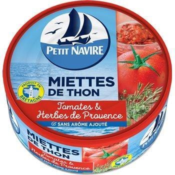 Thon miettes Petit Navire Tomate Herbes de Provence 160g