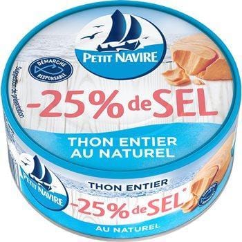 Thon naturel MSC Petit Navire -25% sel - 112g