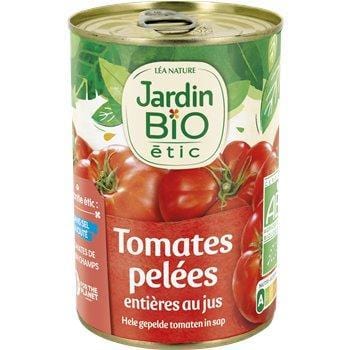 Tomates pelées Jardin Bio  Entières au jus - 400g