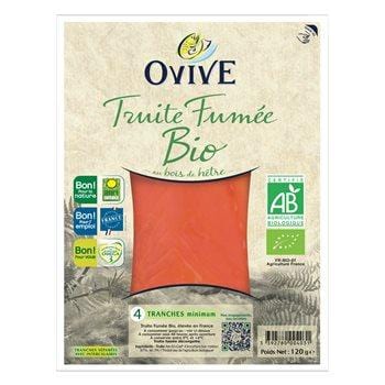 Truite fumée Bio Ovive 4 tranches - 120g