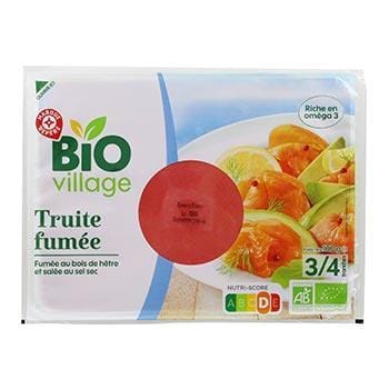 Truite fumée Bio Village 3/4 Tranches - 100g
