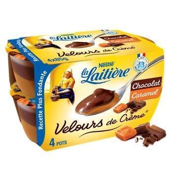 La Laitière Velours de Crème Chocolat Caramel 4x85g