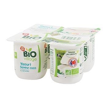 Yaourt Bio Village Arômatisé Noix de Coco - 4x125g