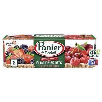 Yaourt Panier de Yoplait Fruits rouges - 8x130g