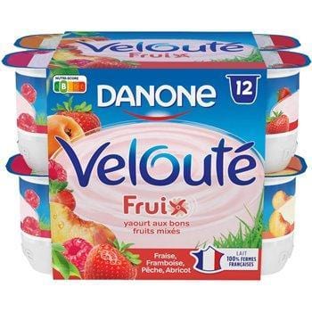 Yaourt Velouté Fruix Danone Fruit panachés brassé - 12x125g