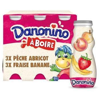Yaourts à boire Danonino Fraise Banane Abricot - 6x100g