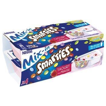 Yaourts Smarties Fraise - 4x120g